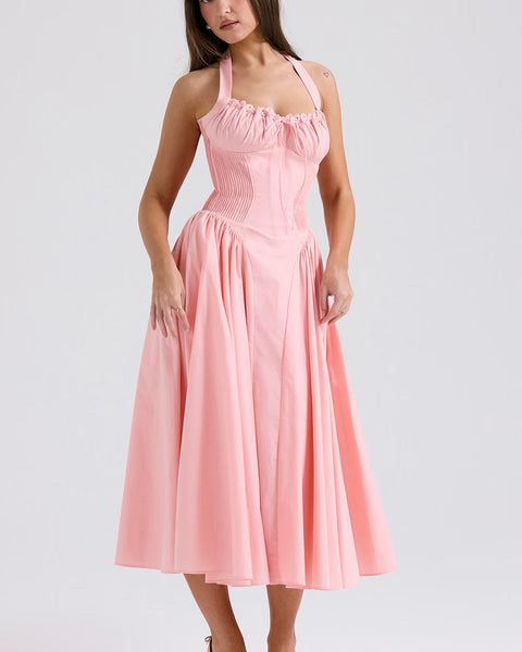 ADABELLA HALTER MIDI SUNDRESS