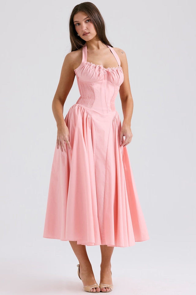 ADABELLA HALTER MIDI SUNDRESS