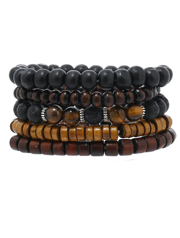 Wooden Beaded Bracelet Bundle