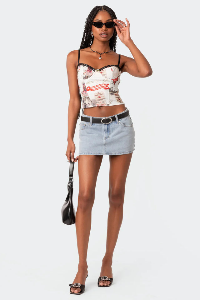 Chiara Denim Micro Skirt