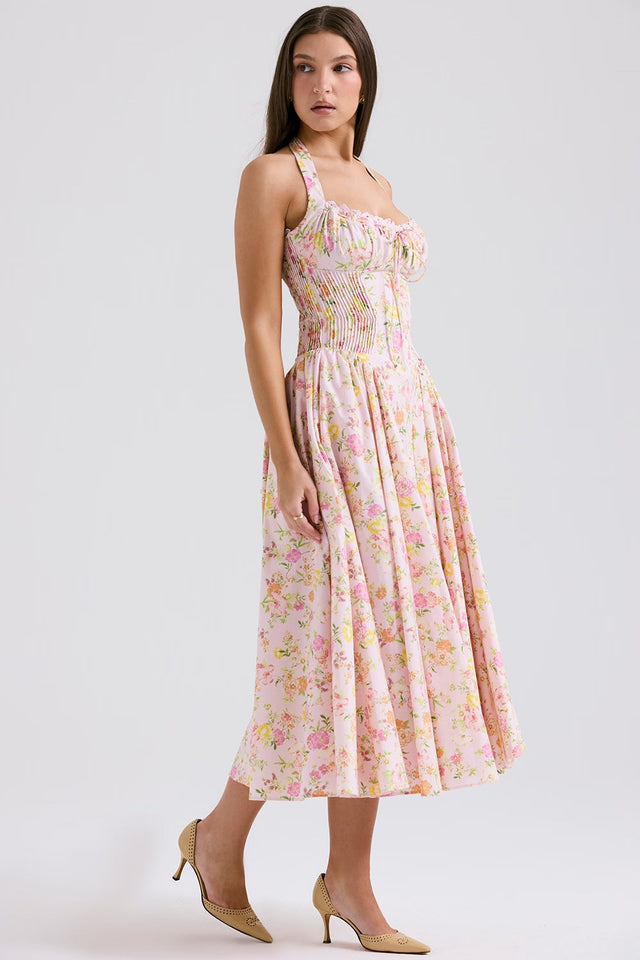 ADABELLA HALTER MIDI SUNDRESS