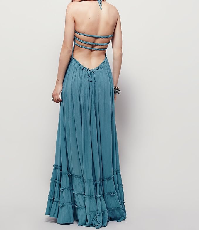 Ellie Backless Long Dress