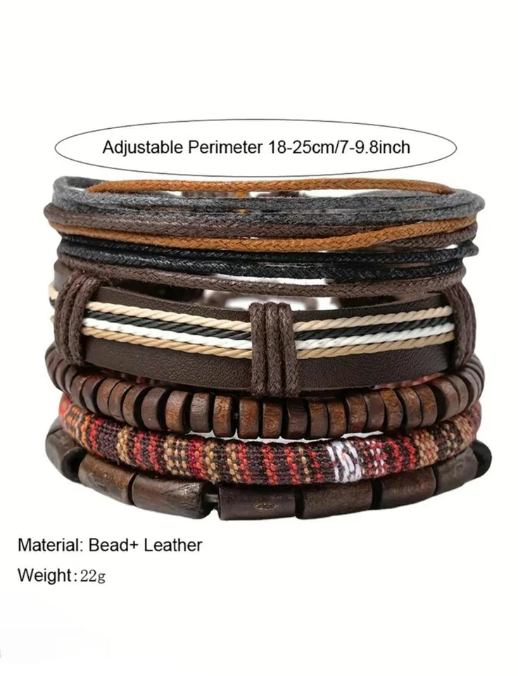 Wooden Beaded Bracelet Bundle