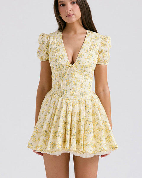 Ditsy Floral Print Mini Dress