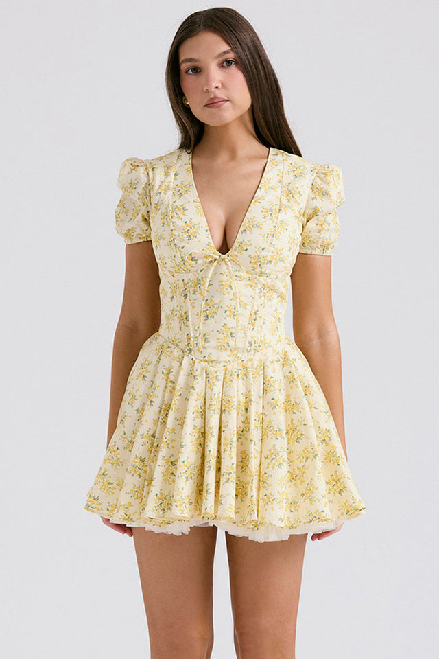 Ditsy Floral Print Mini Dress